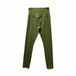 Athleta Elation Rib Tight Women’s Ankle Leggings Knit Solid Green Sz S